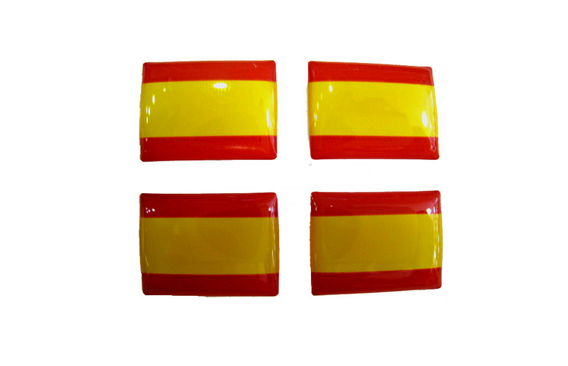 3 Pegatinas relieve Bandera de España Legión